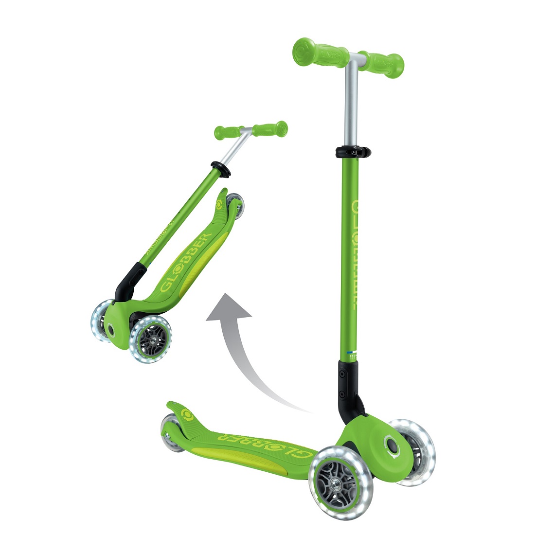 GLOBBER PRIMO FOLDABLE PLUS LIGHTS V2 зеленый (439-606-2)