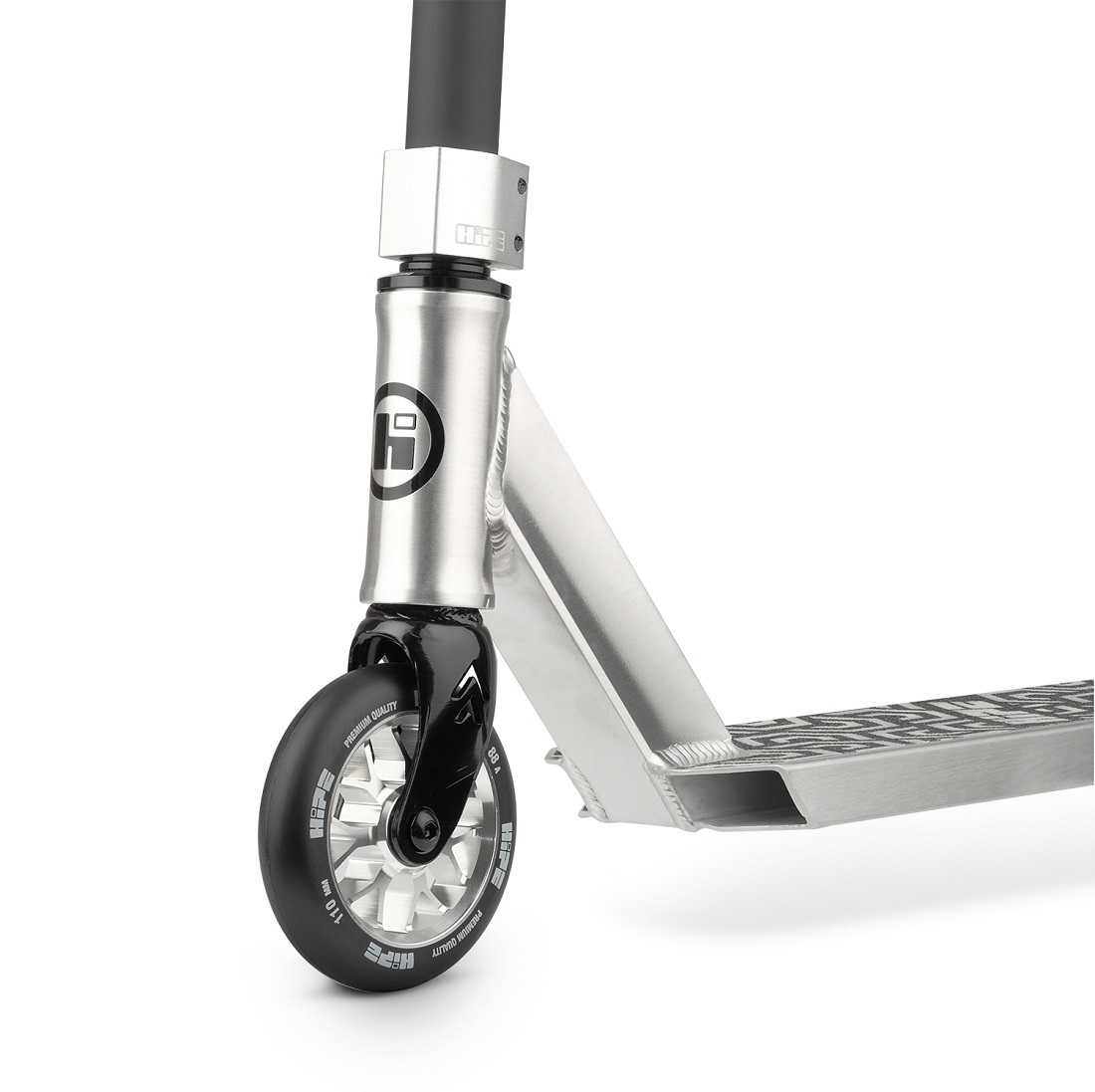 Самокат трюковой HIPE H3 серебристый/черный (250816)