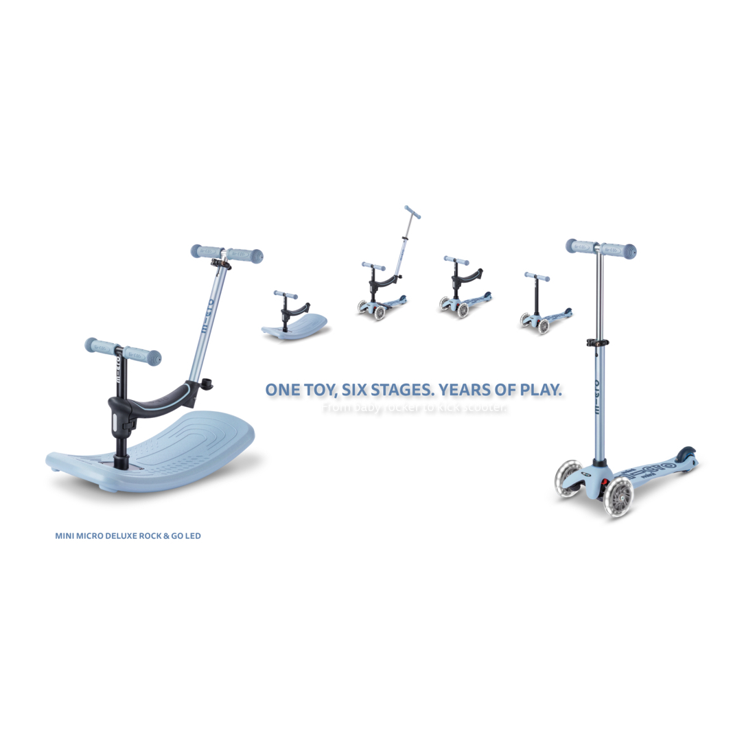 MICRO Mini Deluxe Rock & Go LED голубой (MMD388)