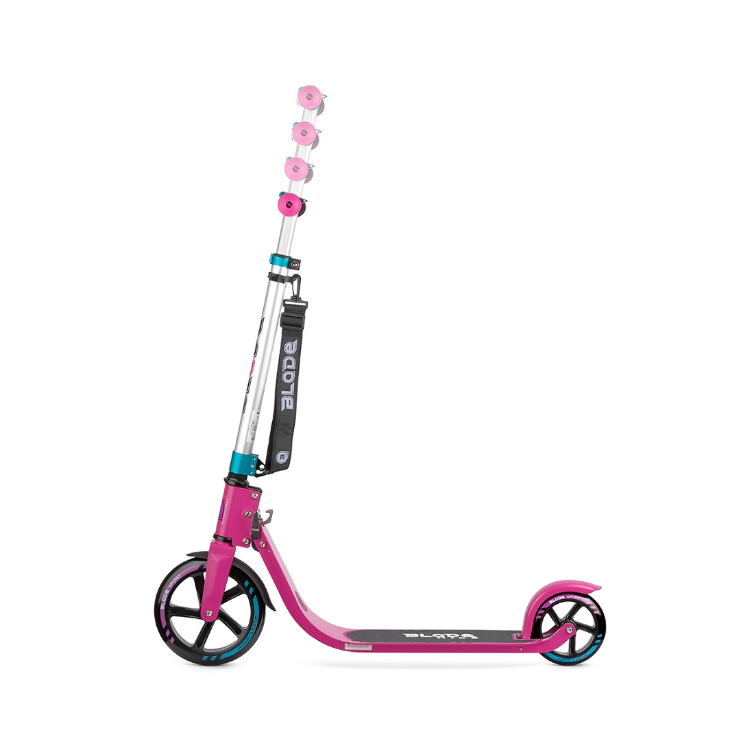 Самокат BLADE Sport PU V4 205/145 mm. серебристо-розовый (231185)