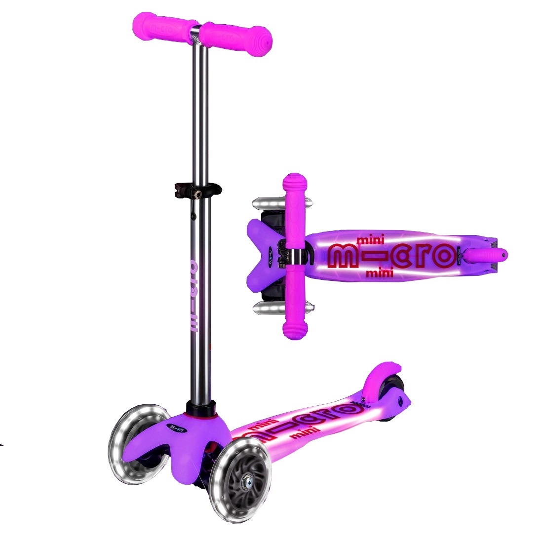 MICRO Mini Deluxe Glow Plus (светящийся) LED морозный розовый (MMD213)