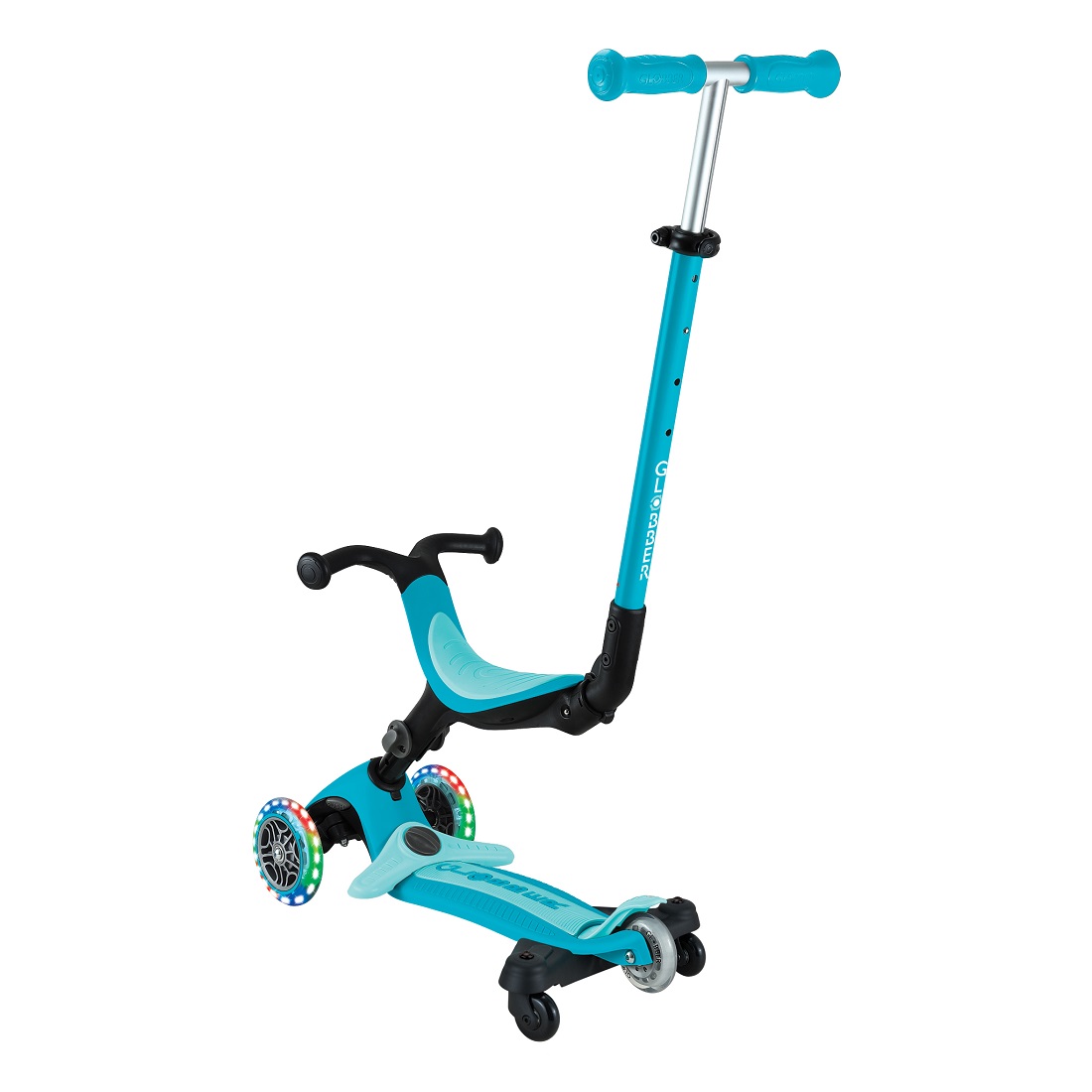 GLOBBER GO UP ACTIVE LIGHTS 360* аквамарин (749-300)