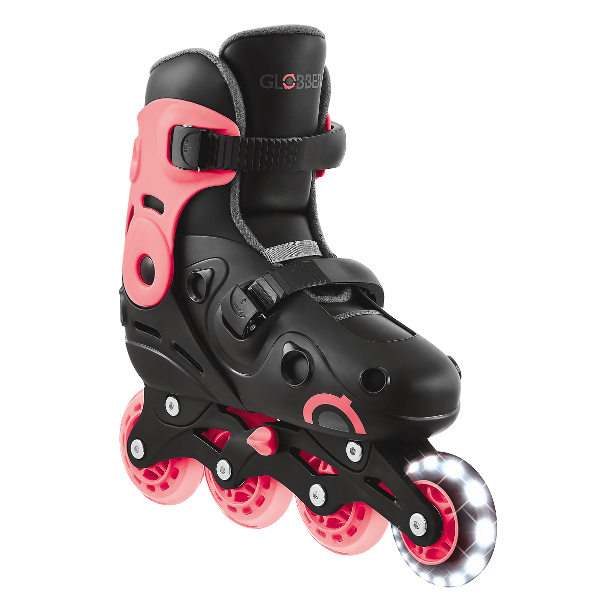 GLOBBER Ролики GO SKATES черно-розовый 34-37 (785-110)