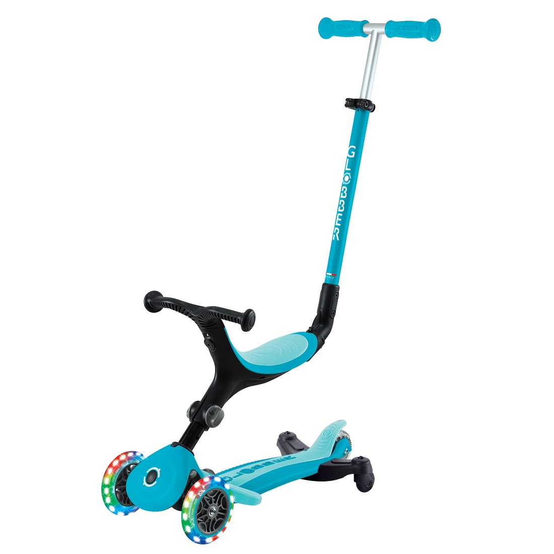 GLOBBER GO UP ACTIVE LIGHTS 360* аквамарин (749-300)