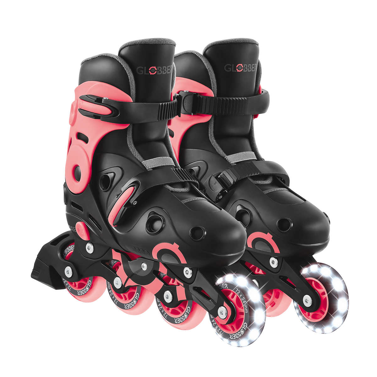 GLOBBER Ролики GO SKATES черно-розовый 34-37 (785-110)