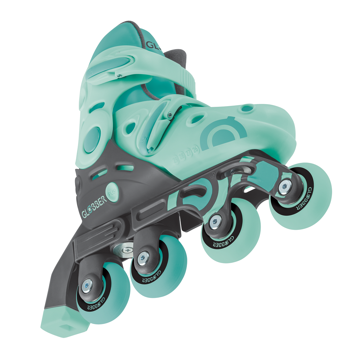 GLOBBER Ролики LEARNING SKATES 2в1 мятный 30-33 (783-206)