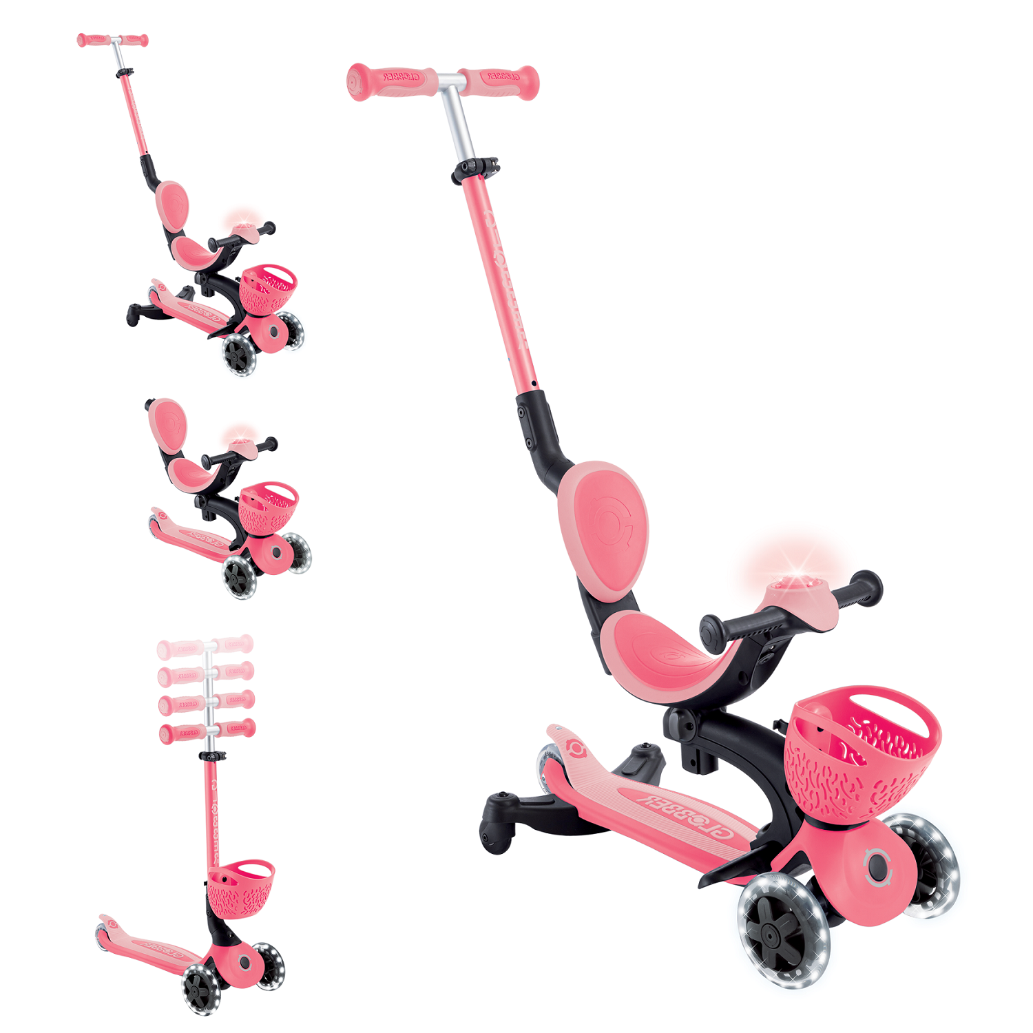 GLOBBER GO UP BABY LIGHTS 360 пастельно-розовый (844-210)