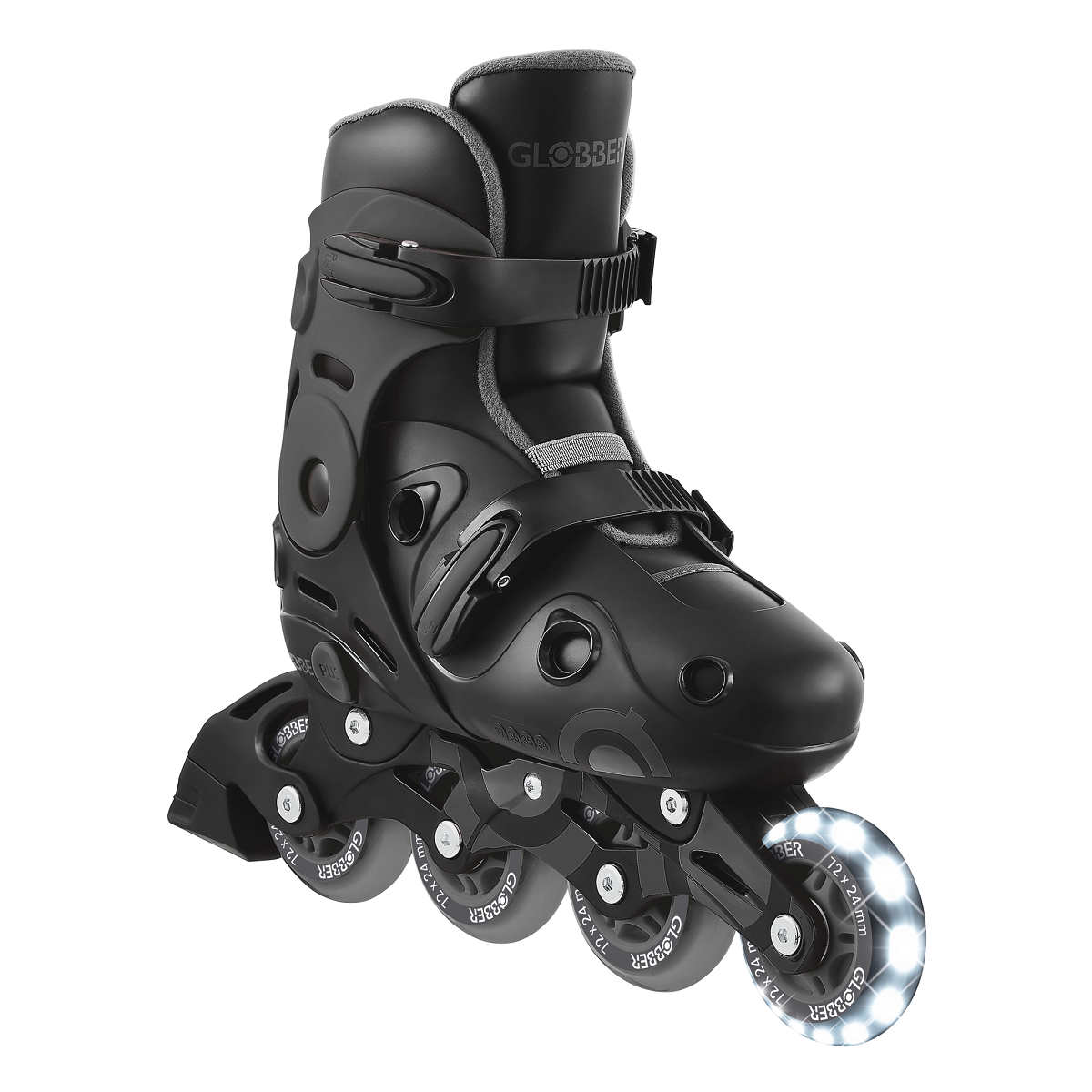 GLOBBER Ролики GO SKATES черно-серый 34-37 (785-120)