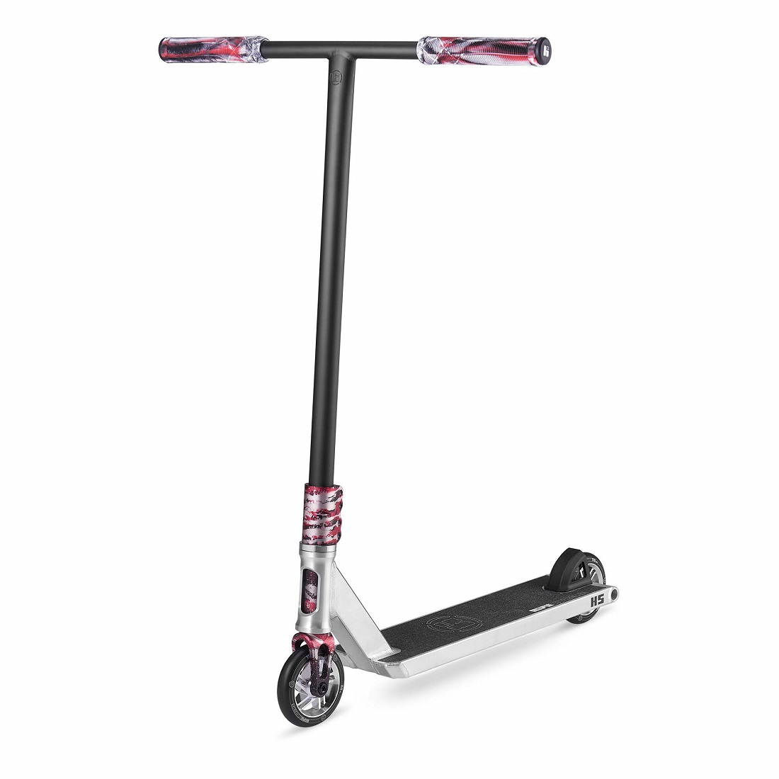 Самокат трюковой HIPExtreme H5 серебро/красный (410505)
