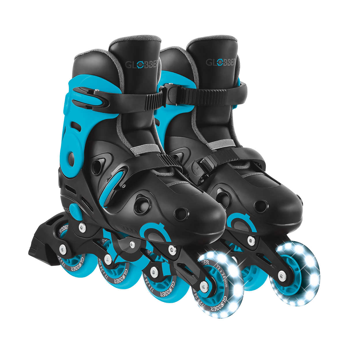 GLOBBER Ролики GO SKATES черно-аквамарин 34-37 (785-100)