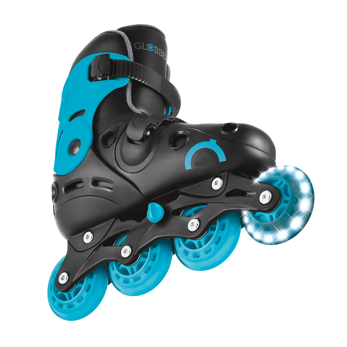 GLOBBER Ролики GO SKATES черно-аквамарин 34-37 (785-100)