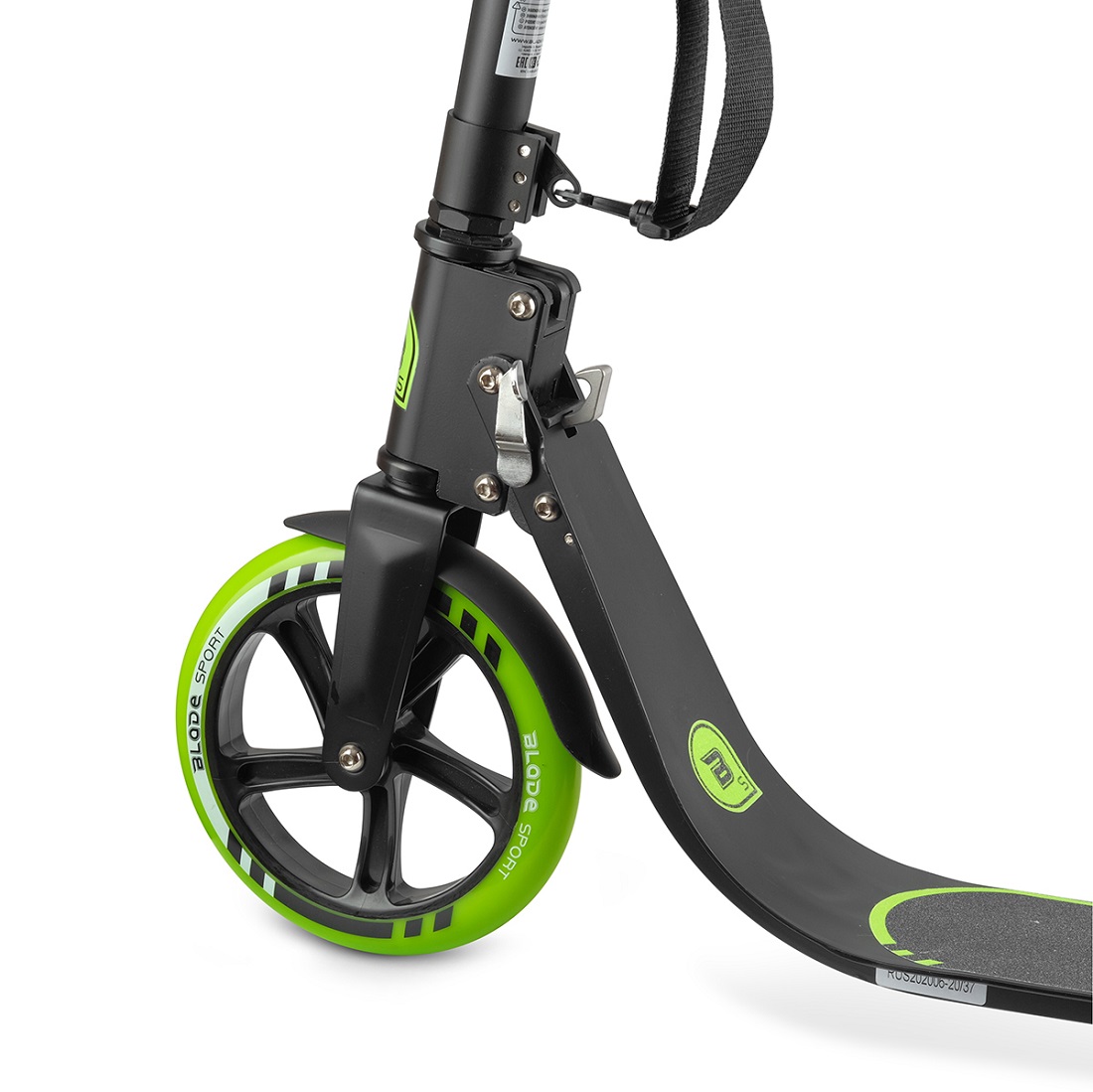 Самокат BLADE Sport PU V4 205/145 mm. черно-зеленый (231184)