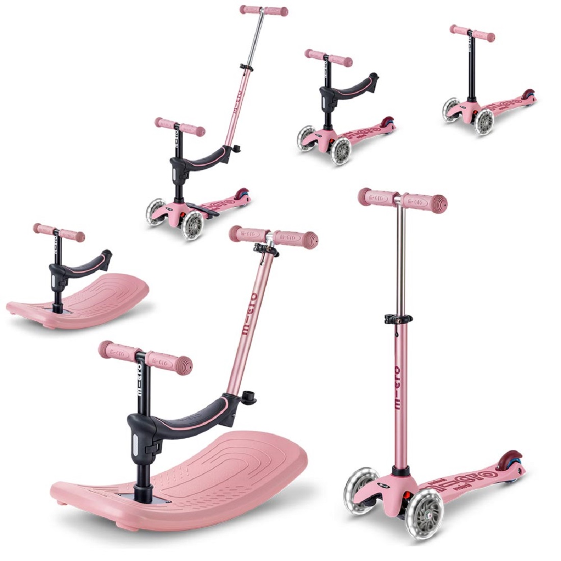 MICRO Mini Deluxe Rock & Go LED пудрово - розовый (MMD386)