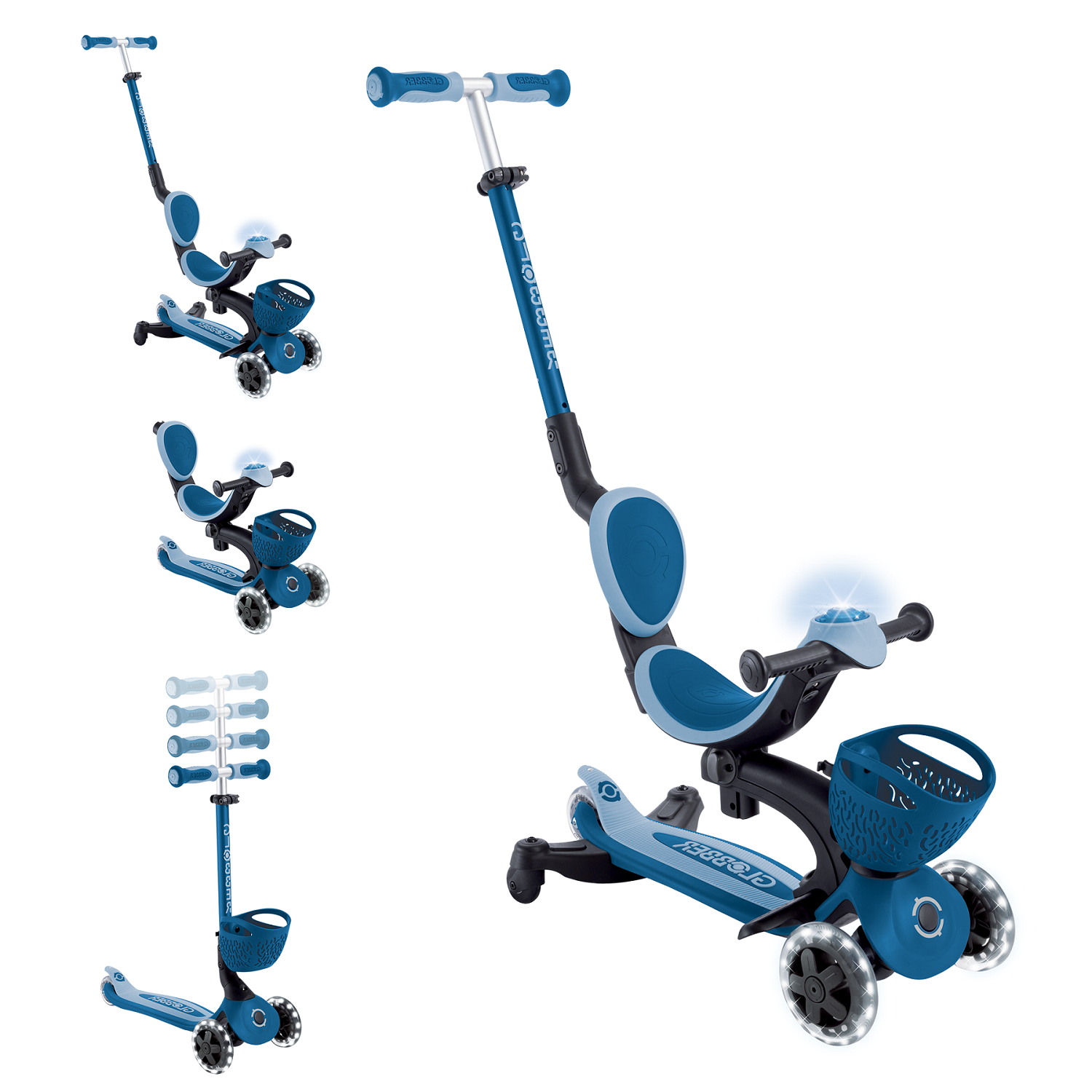 GLOBBER GO UP BABY LIGHTS 360 синий (844-100)