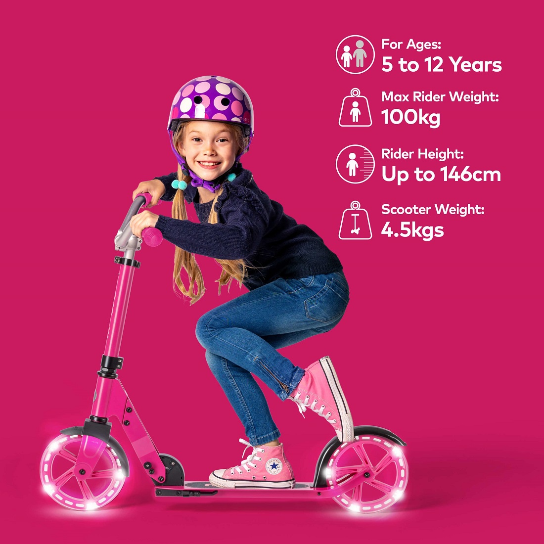 MICRO Cruiser LED ягодный (SA0257)