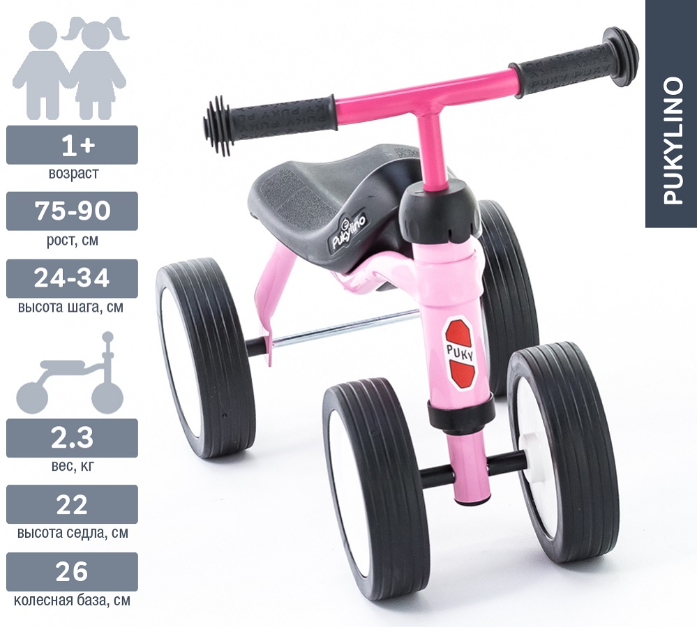PUKY Беговел-каталка Pukylino rose розовый (3015)