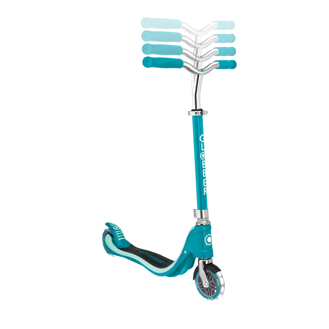 GLOBBER FLOW 125 LIGHTS (свет.колеса) бирюзовый (772-105)