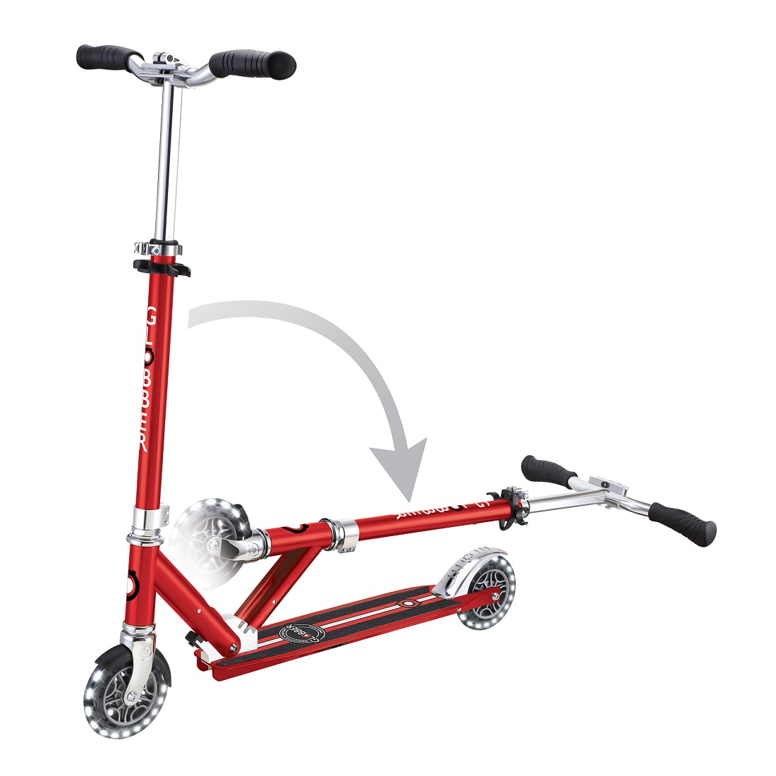 GLOBBER FLOW ELEMENT LIGHTS (свет. колеса) красный (721-102)