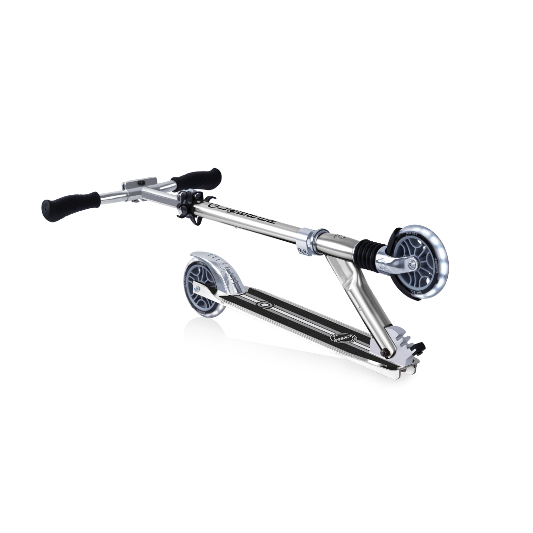 GLOBBER FLOW ELEMENT COMFORT LIGHTS (свет. колеса) серебряный (727-130)