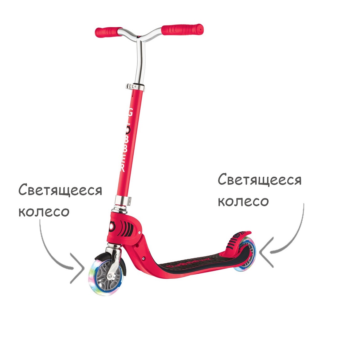 GLOBBER FOLDABLE FLOW 125 LED красный (773-102L)