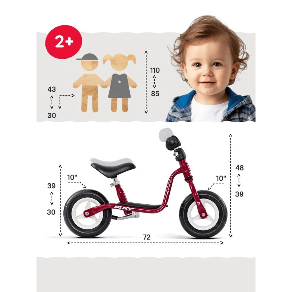 PUKY Беговел LR M chilli red ярко красный (3077)