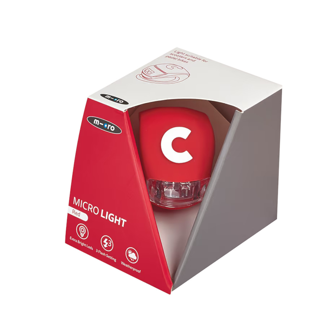 MICRO Фонарик Deluxe красный BOX (AC4129)