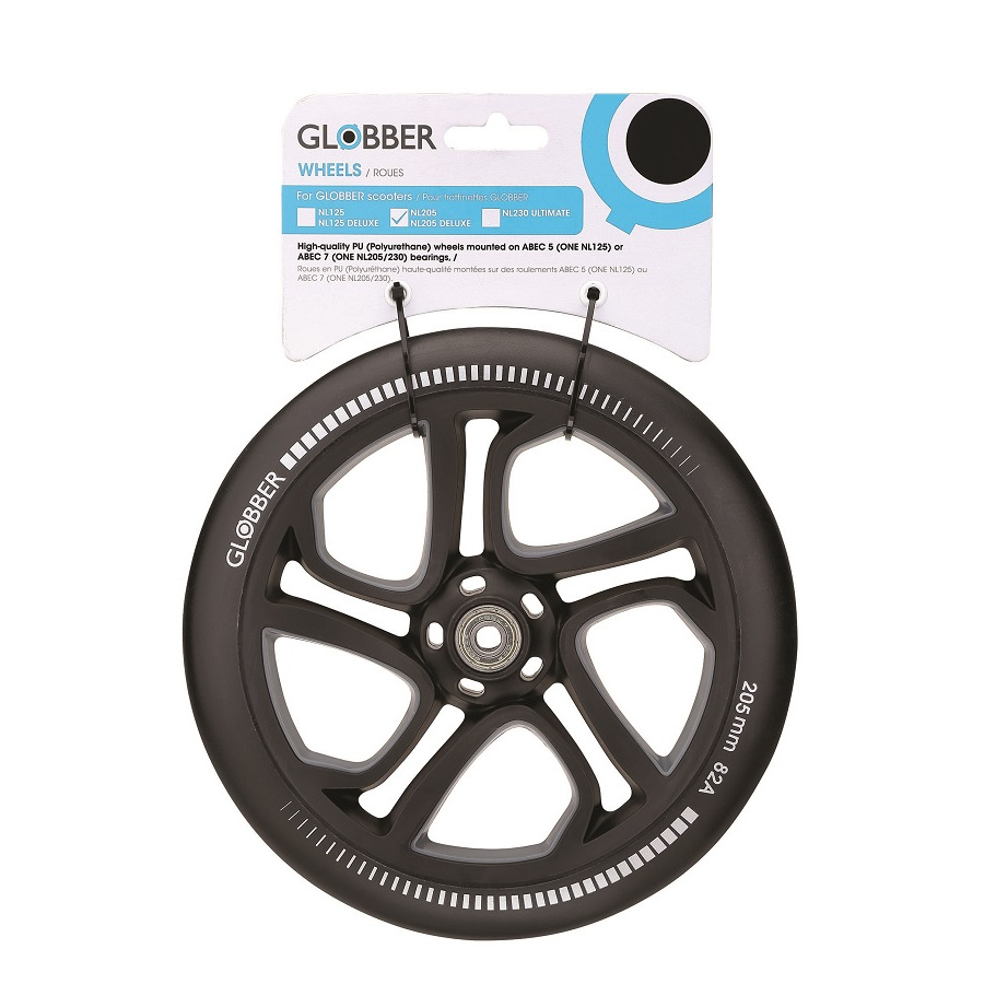 GLOBBER Колесо 205 черный (526-014)