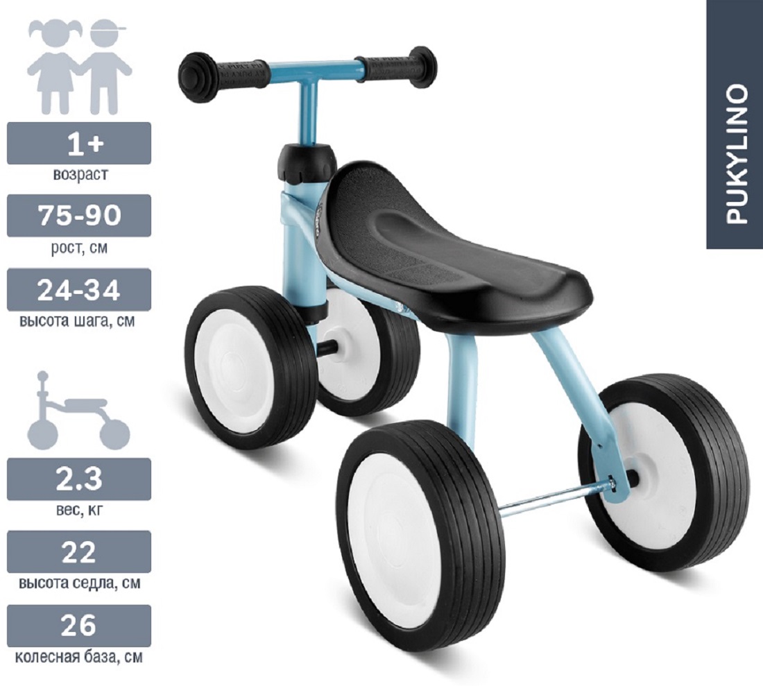 PUKY Беговел-каталка Pukylino retro blue нежно голубой (3021)