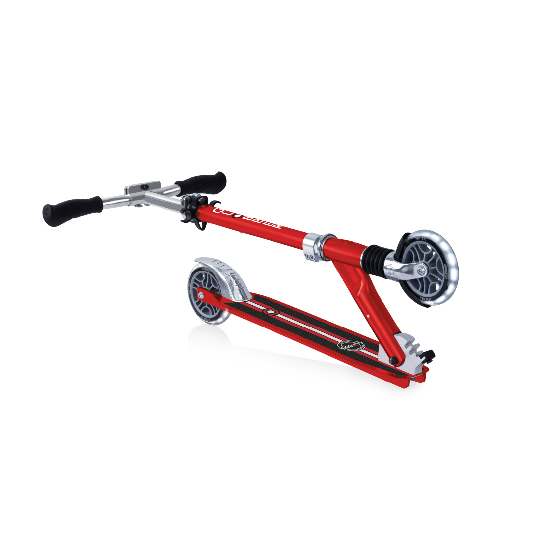 GLOBBER FLOW ELEMENT COMFORT LIGHTS (свет. колеса) красный (727-102)