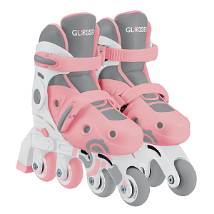 картинка GLOBBER Ролики LEARNING SKATES 2in1 Пастельно-розовый 30-33 (783-210) от магазина