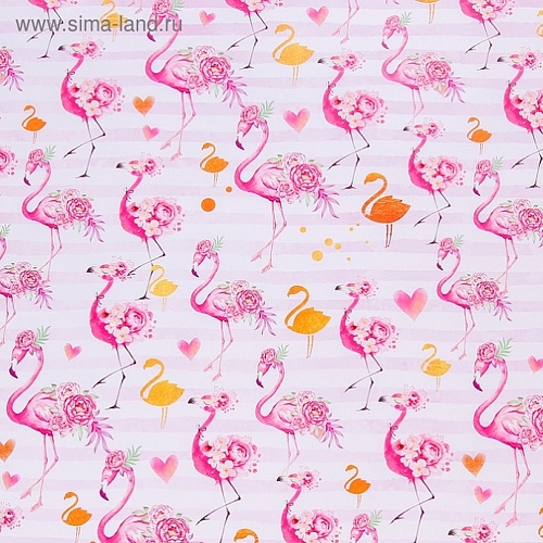 картинка Бумага упаковочная " Фламинго " от магазина